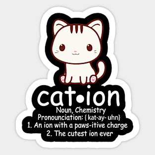 Funny science cation cat graphic nerd sayings Sticker